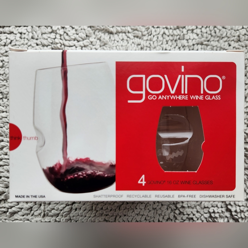 Govino Shatterproof Wine Glasses, 16-ounce Set of 4 Go Anywhere Reuseable
